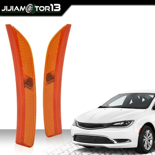 Amber Side Marker Light Fit For 2015-2017 Chrysler 200 Set of 2 Front LH&RH Side