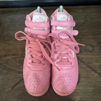 Reebok Classic Vintage 1990s Hi Top Shoe Sneaker, Pink Reebok Classic Vintage 1990s Hi Top Shoe Sneaker, Pink