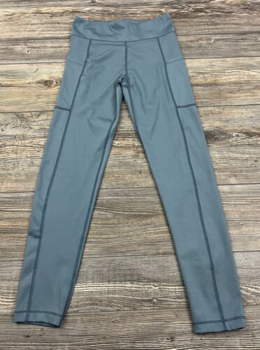 Aeropostale Yoga Leggings Pants Women's MED Blue Activewear w/Pockets #9170
