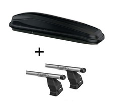 Dachbox JUEASY300+Dachträger Tema für für Mercedes CKlasse W204 4Tür 07-13