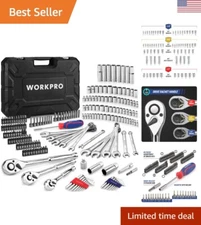 192-Piece Mechanics Tools Kit and Socket Set - SAE & Metric - Ratchet Wrench Set