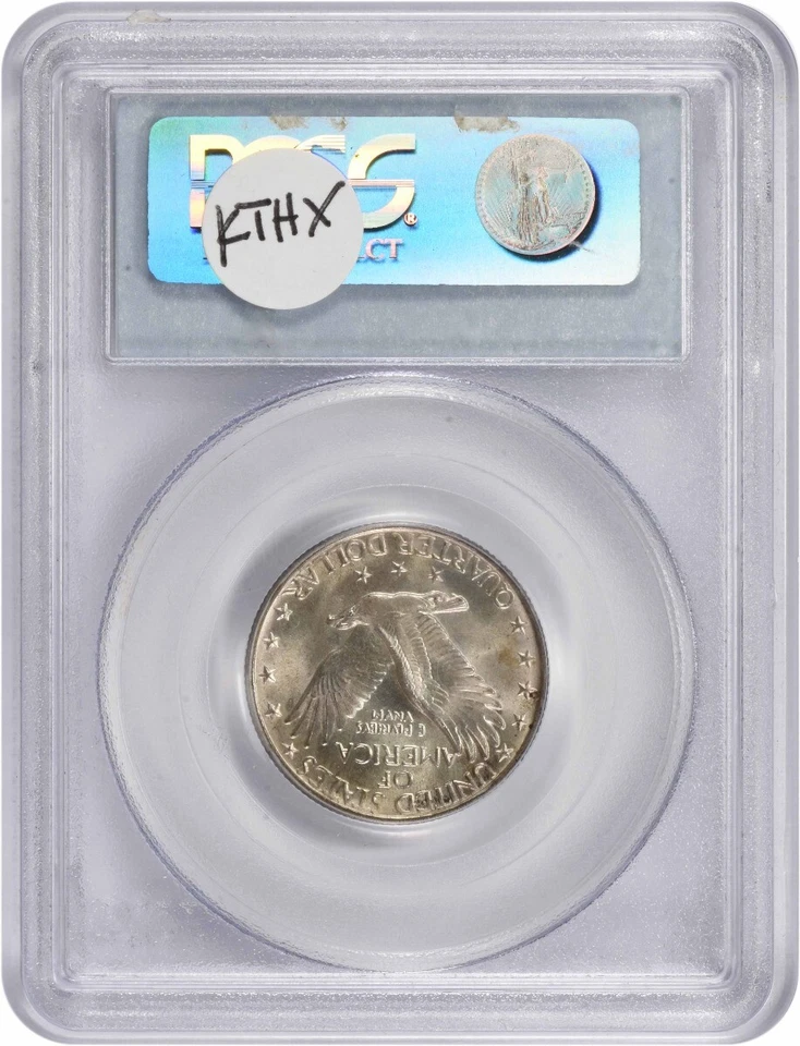 1923 Standing Liberty Silver Quarter MS66 PCGS (CAC) - Image 2 of 4