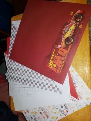 disney cars scrapbook paper