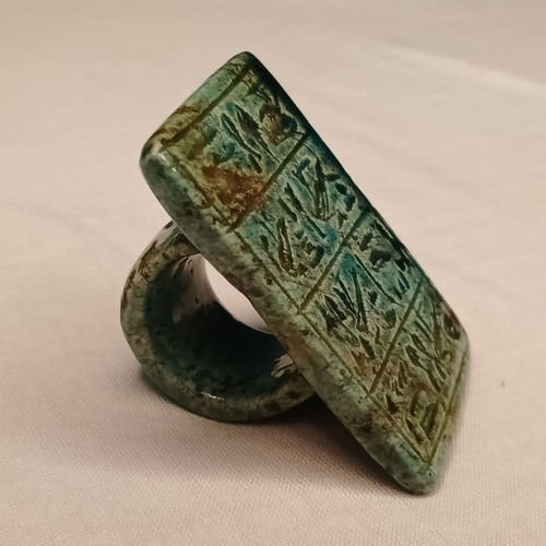 Anillo Faraónico Egipto Raro Hecho a Mano de Egipto Patrimonio con Grabado Helgrave - Imagen 6 de 11