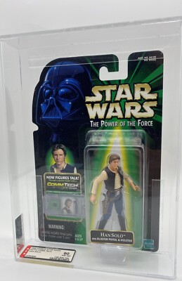 HASBRO STAR WARS HAN SOLO POTF2 COM TECH MOC AFA 90