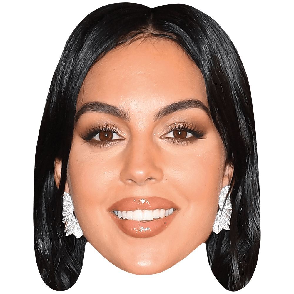 Georgina Rodriguez (Smile) Celebrity Mask, Flat Card Face