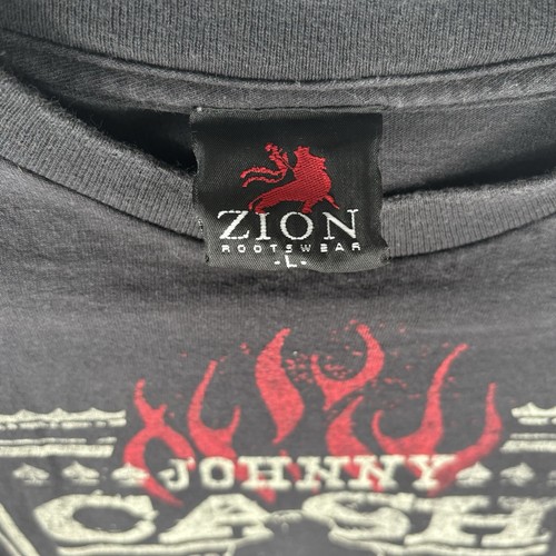 Vintage Johnny Cash Zion Rootswear XL Black Short Sleeve Y74 See Measurements - Picture 3 of 8
