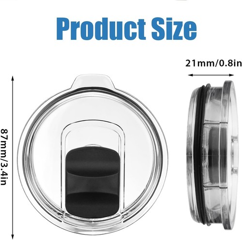 Tumbler Lids for Yeti, 2 Pack 20 Oz Magnetic Replacement Tops for 20 Oz Tumbler, - Picture 2 of 7