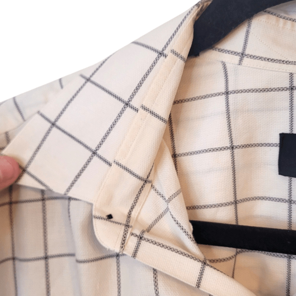 Ike Behar White Basic Plaid Button Down Shirt - image 6