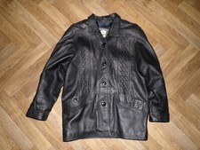 Vintage Men's Black Leather jacket coat size UK Medium soft leather