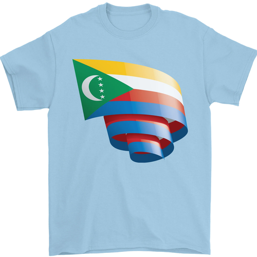 Kräuselt Komoren Flagge Komoren Tag Fußball T-Shirt 100% Baumwolle - Bild 60 von 96