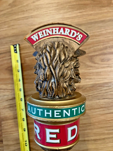 Weinhard's Beer Tap Handle Knob Keg Bar Top Kegerator Boars Head Red Ale Vintage - Picture 6 of 7