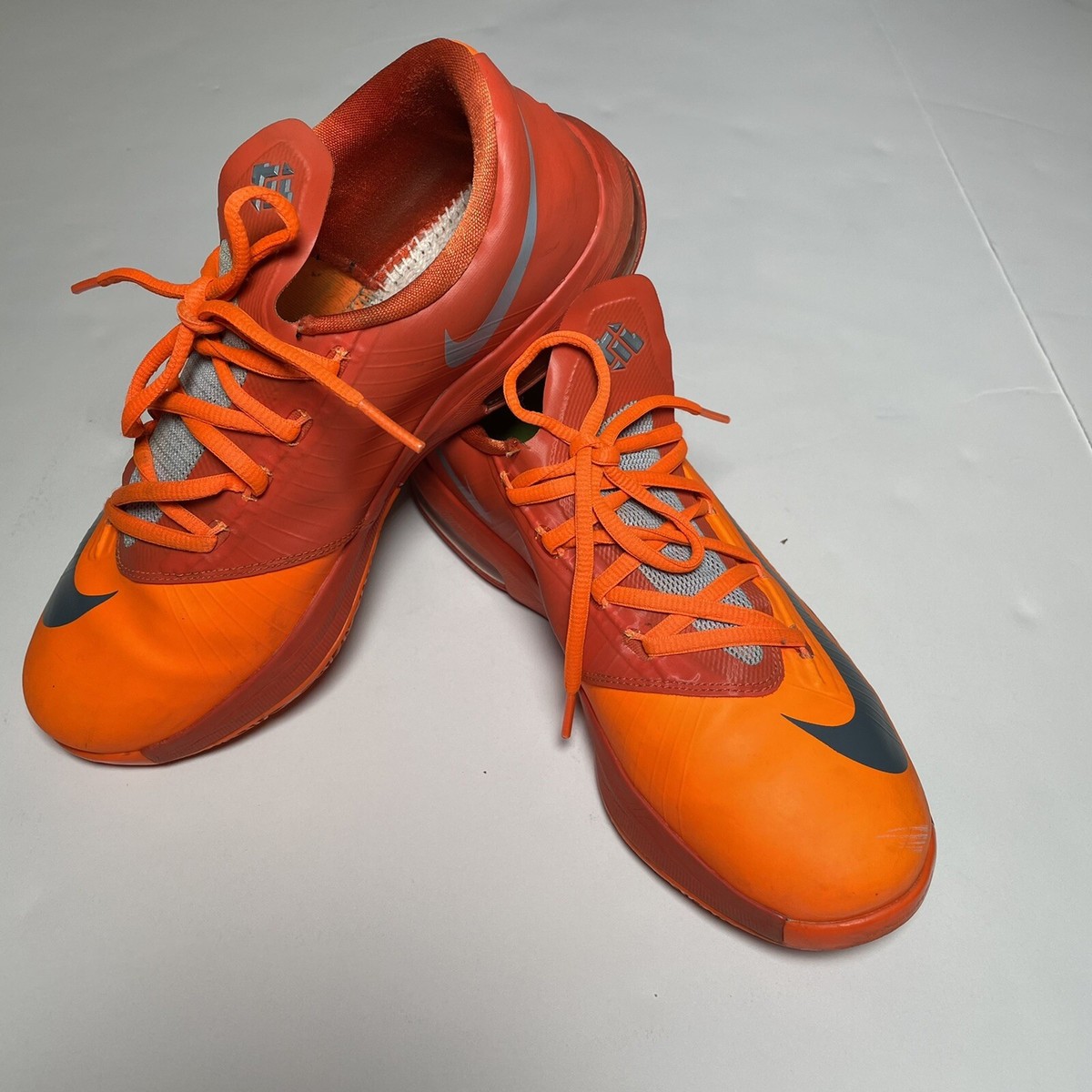 Nike KD VI Kids' Basketball Sneakers SZ Y 599477-800 Orange youth