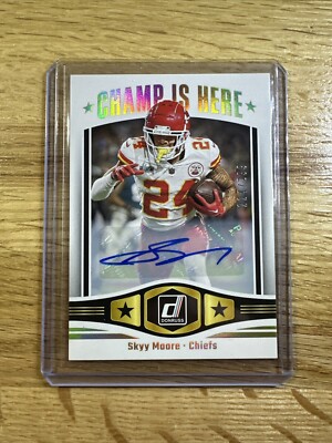 2023 Donruss Skyy Moore Auto #224/299 Champ Is Here Kansas City Chiefs #CIH-3