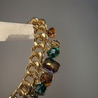 Dauplaise Gold Tone  Acrylic Beads Iridescent Teal Plum Orange Necklace 20” — photo 2