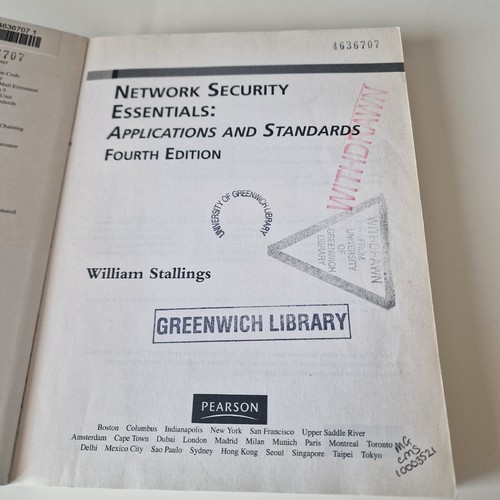 Network Security Essentials Applications and Standards Fourth Edition Stallings - Picture 5 of 8