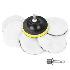 Car Polishing Pads for Drill, 8 Pack Professional Wool Polishing Pads, Car Kit