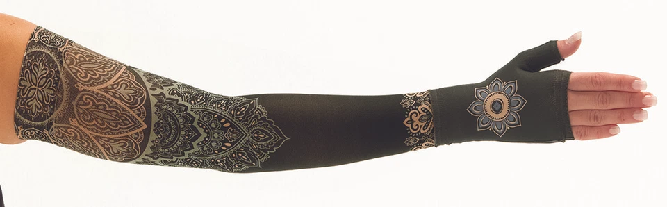 Manga de compresión TEAL LOTUS Dreamsleeve de JUZO, opción Guantelete, CUALQUIER TALLA Foto 2 de 4