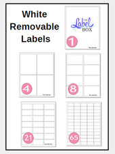 A4 Removable Easy to Peel Laser Inkjet Self Adhesive White Labels Stickers