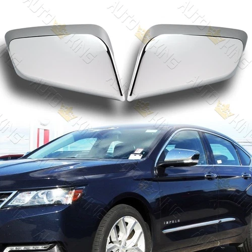 FOR 2014-2019 CHEVY IMPALA LS LT CHROME ABS PLASTIC SIDE VIEW MIRROR COVERS CAP