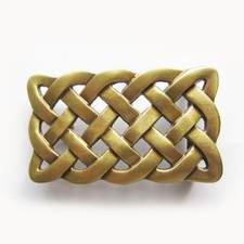 4 cm Celtic Cross Knot Solid Brass Belt Buckle