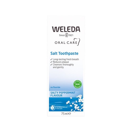 6 x Weleda Oral Care Organic Toothpaste Salt 75ml Salty Peppermint Flavour - Picture 4 of 5