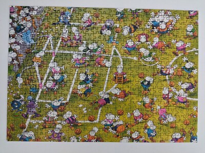 Heye Dreieck-Puzzle - Mordillo, Crazy Football - 500 Teile von 1988 Top-Zustand 