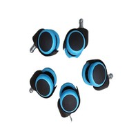 Blue Castor Set of 5 replacement  for BraZen PC gaming chairs
