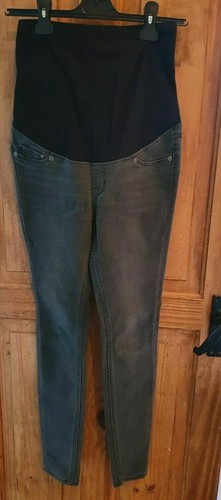 H\u0026M Mama Maternity Jeans Size XS Super Skinny High Rib Grey / Faded Black  NEW | eBay