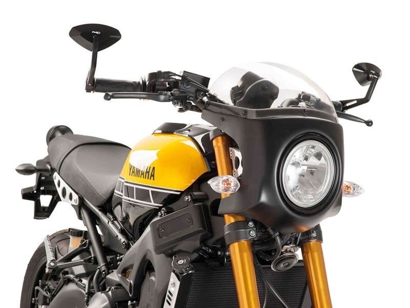 Puig Retro Matt Black Semi Fairing And Clear Screen 180mm Yamaha XSR 900 16-21