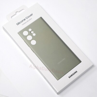 Original Samsung Silicone Cover Case for Galaxy S22 Ultra - Olive