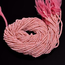 100 Natural Pink Opal Gemstone Round Faceted Beads 3X3 mm Strand 13" GB-225