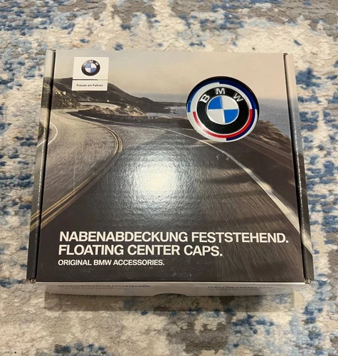 BMW 56mm Floating 50th Anniversary 36122455268 Wheel Center Hub Caps