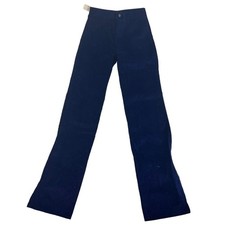 Vintage Sears Roebuck Co Womens 12 Long 27x36 Navy Blue Flare Retro Corduroy