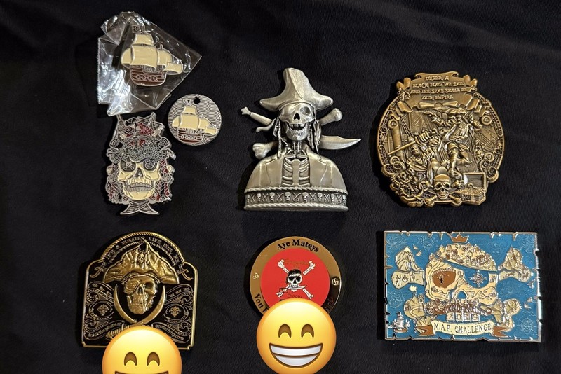 Pirate Themed Geocaching Coins Rare 