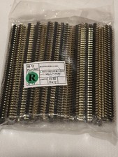 40 Pin Header Strip 100Pcs 2.54mm Pitch Gold Plated Breakaway Straight Pins