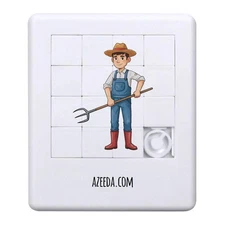 'Farmer with Pitchfork' Sliding Puzzle (PZ00040965)