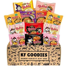 Korean Ramen Variety Pack Gift Box (12 Count) - Spicy Buldak Noodle Assortmen...