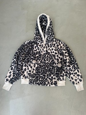 Free People Movement With Love Fleece-Hoodie mit Animal-Print. Schwarz/Weiß. Medium.