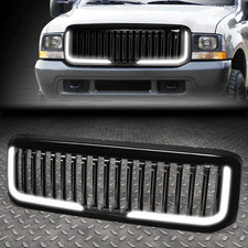 For 99-04 Ford F250 F350 Super Duty Badgeless Style Led Bar Front Bumper Grille For 99-04 Ford F250 F350 Super Duty Badgeless Style Led Bar Front Bumper Grille