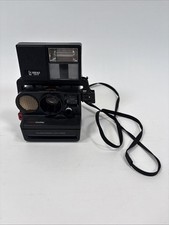 Vtg Polaroid Sonar one step Land Camera One Step  Lenmar OS-2 Flash untested
