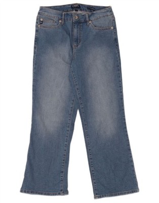 CHAPS Damen Kick Mid Rise Cropped Jeans US 8 Medium W29 L26 blau Baumwolle DB15