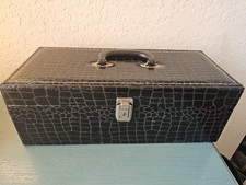 Vintage 1970's Faux Alligator 8 Track Carrying Case W/Red Felt...