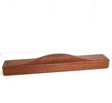 Caja de madera de teca Dansk vintage años 70, organizador de escritorio moderno danés, joyero