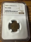 1909-S LINCOLN 1C VG BN NGC