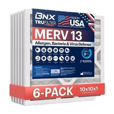 MERV 13 Filtro Aria Confezione da 6 Filtri Elettrostatici Pieghettati HVAC 10x10x1 