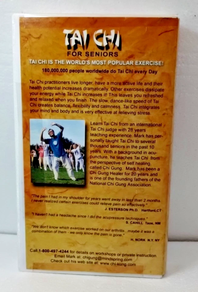 老年人太极拳 - 运动自我修复 - Mark Johnson - VHS — 第 2/4 张图片