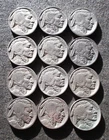LOT OF OLD COINS OF UNITED STATES OF AMERICA 5 CENTS "BUFFALO NICKEL" - MIX 170