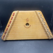 Vintage Russian Nepeneno4ka String Wooden Lap Harp Musical Instrument