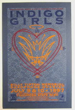 Indigo Girls Poster 1997 Concert S/N Mike King & Gary Houston Voodoo Catbox